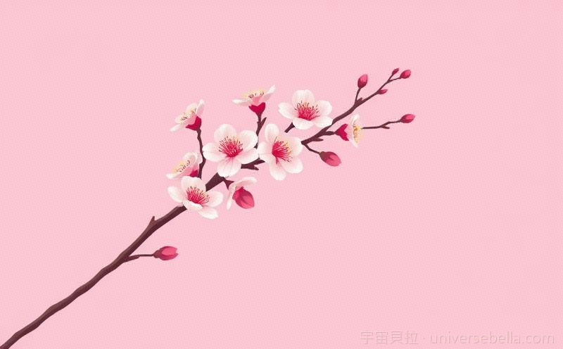 櫻花與金色晨光，自我肯定與愛自己的療癒插畫