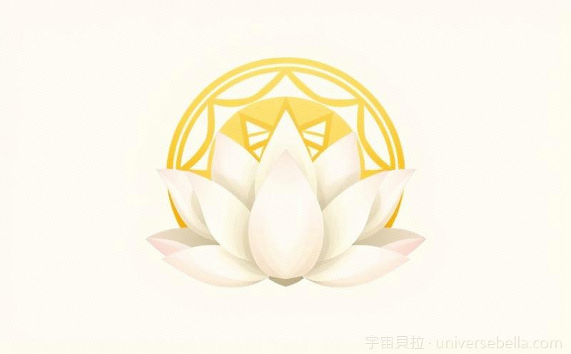 白蓮花與神聖幾何光圈，準提咒修持的清淨象徵｜宇宙貝拉 Universe Bella